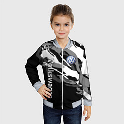 Бомбер детский Фольцваген - белый камуфляж, цвет: 3D-серый — фото 2