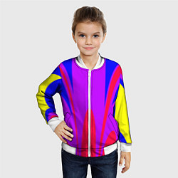 Бомбер детский Яркий цветной мотив, цвет: 3D-белый — фото 2