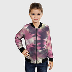 Бомбер детский Tie-Dye дизайн, цвет: 3D-черный — фото 2