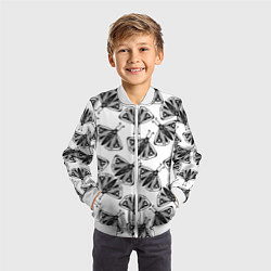 Бомбер детский Butterflies - gothic pattern, цвет: 3D-белый — фото 2