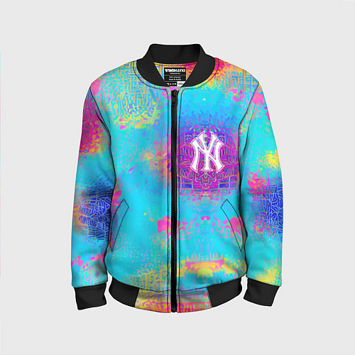 Детский бомбер New York Yankees - baseball team - logo / 3D-Черный – фото 1