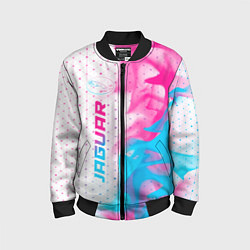 Детский бомбер Jaguar neon gradient style: по-вертикали