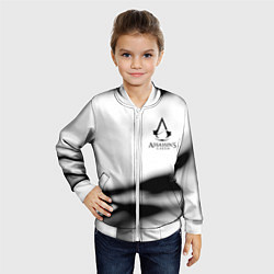 Бомбер детский Assassins Creed logo texture, цвет: 3D-белый — фото 2