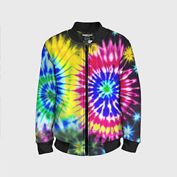 Детский бомбер Colorful floral composition - tie-dye