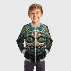 Бомбер детский Орнамент в стиле индейцев майя, цвет: 3D-серый — фото 2