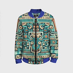 Детский бомбер Абстрактный паттерн в ацтекском стиле