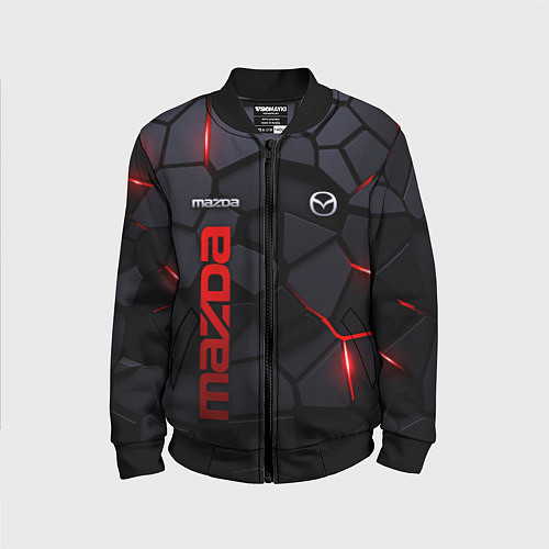 Детский бомбер Mazda - плиты с эффектом свечения / 3D-Черный – фото 1