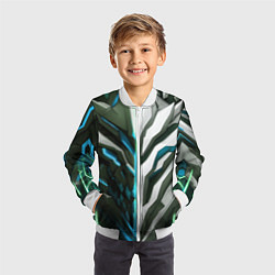 Бомбер детский Броня адская и райская синяя, цвет: 3D-белый — фото 2