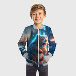 Бомбер детский Полярный мишка, цвет: 3D-серый — фото 2