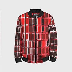 Детский бомбер Красные прямоугольники