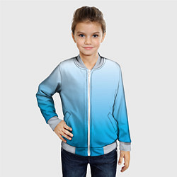 Бомбер детский Небесный голубой градиент, цвет: 3D-серый — фото 2