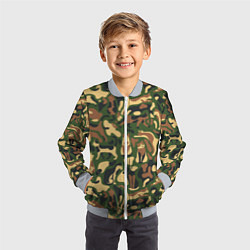Бомбер детский Коты и кошки - камуфляж, цвет: 3D-серый — фото 2