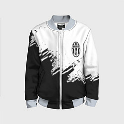 Бомбер детский Juventus black sport texture, цвет: 3D-серый