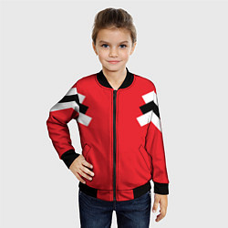 Бомбер детский Олимпийка - ретро, цвет: 3D-черный — фото 2