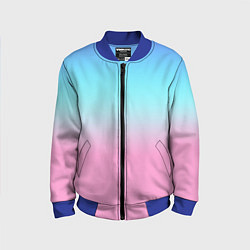 Детский бомбер Синий и голубо-розовый градиент