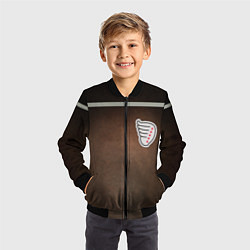 Бомбер детский Куртка Турбо из Слово пацана с кленовым листом, цвет: 3D-черный — фото 2