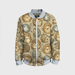 Детский бомбер Паттерн лесной ежик