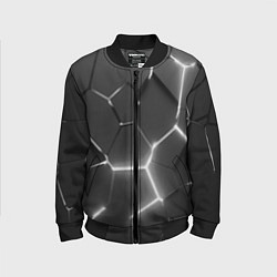 Бомбер детский Чёрные плиты разломы броня, цвет: 3D-черный