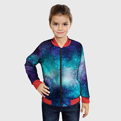 Бомбер детский Космические туманности, цвет: 3D-красный — фото 2
