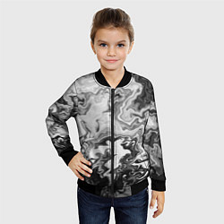 Бомбер детский Зловещая дымка, цвет: 3D-черный — фото 2