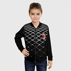 Бомбер детский Милан футбольный клуб, цвет: 3D-черный — фото 2
