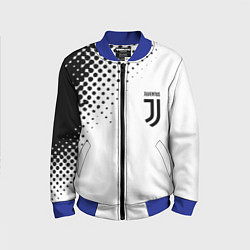 Бомбер детский Juventus sport black geometry, цвет: 3D-синий