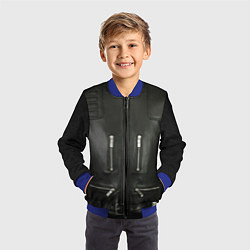 Бомбер детский Terminator first - leather jacket, цвет: 3D-синий — фото 2