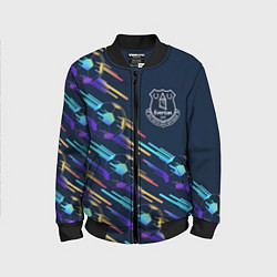 Бомбер детский Everton градиентные мячи, цвет: 3D-черный
