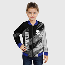 Бомбер детский Helldivers 2: Skull Logo, цвет: 3D-синий — фото 2