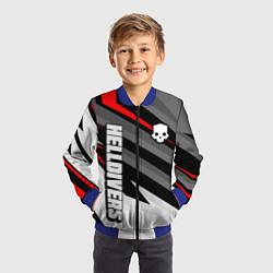 Бомбер детский Helldivers 2: Skull Logo, цвет: 3D-синий — фото 2