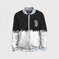 Бомбер детский Juventus белый огонь текстура, цвет: 3D-серый