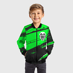 Бомбер детский Valencia sport green, цвет: 3D-черный — фото 2
