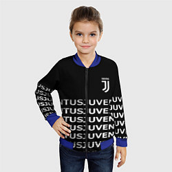 Бомбер детский Juventus pattern fc club steel, цвет: 3D-синий — фото 2