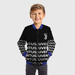 Бомбер детский Juventus pattern fc club steel, цвет: 3D-синий — фото 2