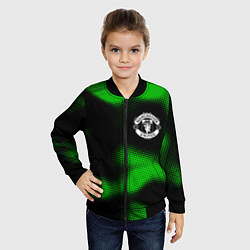 Бомбер детский Manchester United sport halftone, цвет: 3D-черный — фото 2