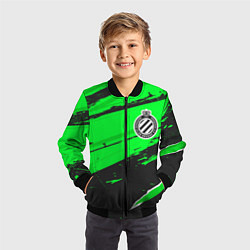 Бомбер детский Club Brugge sport green, цвет: 3D-черный — фото 2