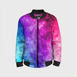 Бомбер детский Colorful smoke, цвет: 3D-черный
