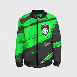 Бомбер детский AEK Athens sport green, цвет: 3D-черный