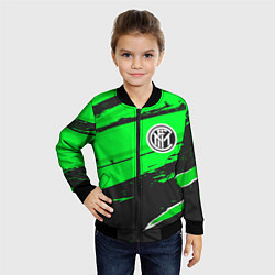Бомбер детский Inter sport green, цвет: 3D-черный — фото 2
