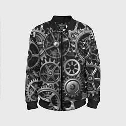 Детский бомбер Стимпанк стальные механизмы паттерн
