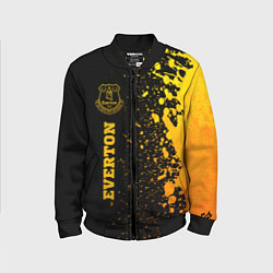 Бомбер детский Everton - gold gradient по-вертикали, цвет: 3D-черный