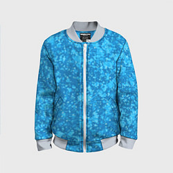 Детский бомбер Ярко-голубой абстракция космический