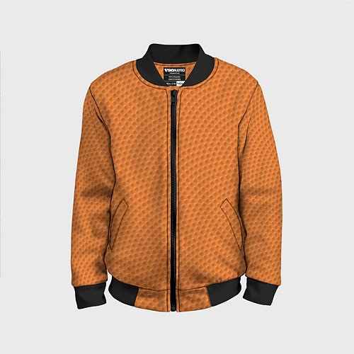 Детский бомбер Кожа баскетбольного мяча / 3D-Черный – фото 1