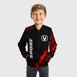 Бомбер детский Changan red sport tires, цвет: 3D-черный — фото 2