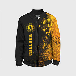 Детский бомбер Chelsea - gold gradient по-вертикали