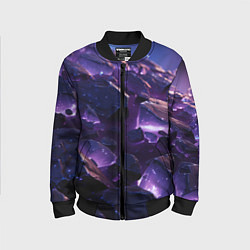Детский бомбер Фиолетовые неоновые камни со светом
