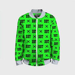 Детский бомбер BBT logo green steel