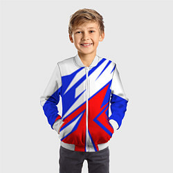 Бомбер детский Geometry Russia, цвет: 3D-белый — фото 2
