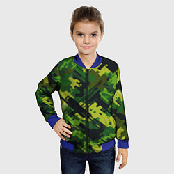 Бомбер детский Camouflage - pattern ai art, цвет: 3D-синий — фото 2