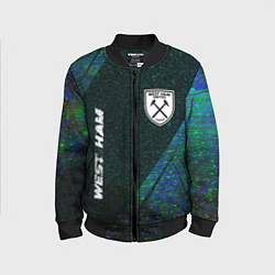 Детский бомбер West Ham glitch blue